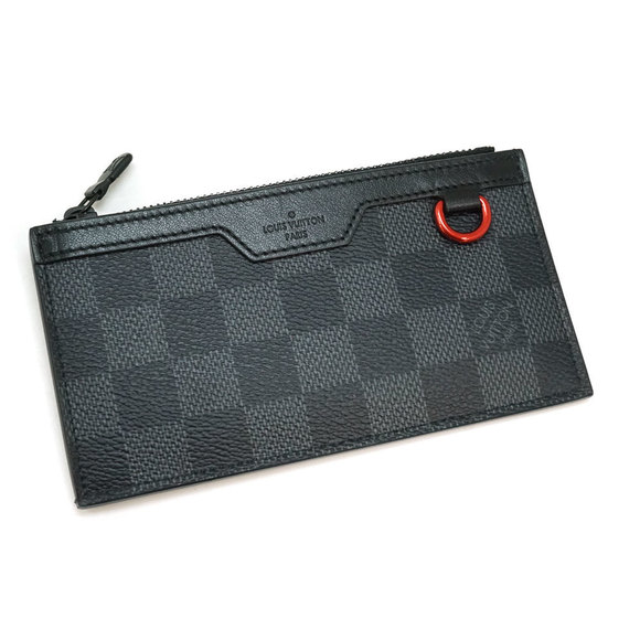 Louis Vuitton Black Utility Graphite Accessory Card Wallet Leather - Picture 1 of 9